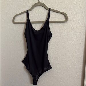 Classic Black One Piece Sheer Bodysuit